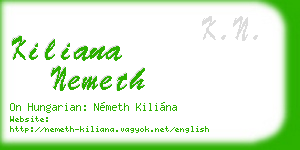 kiliana nemeth business card